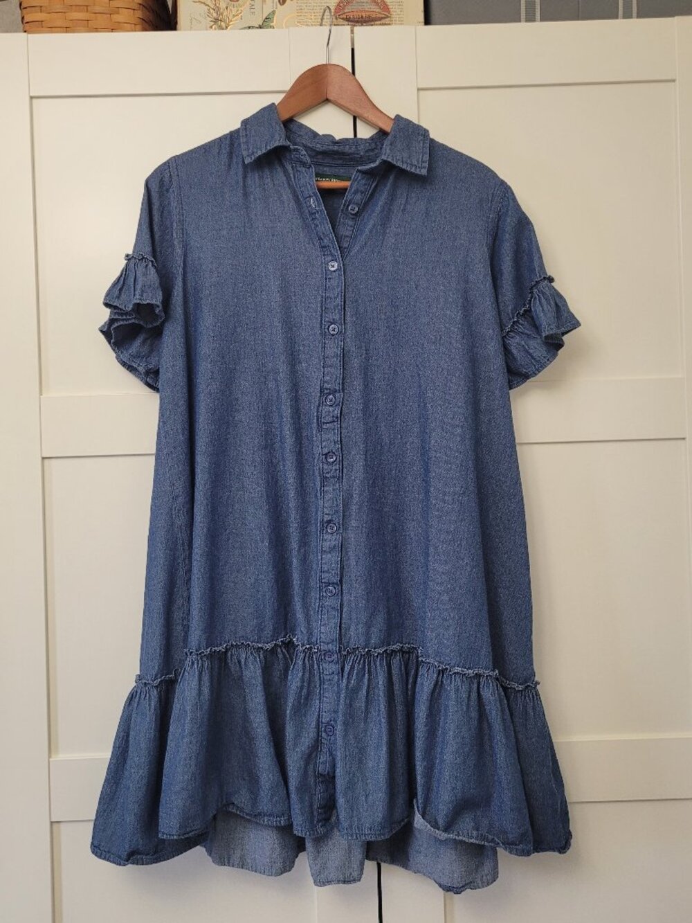 Meadow Rhodes Denim Mini Shirt Dress